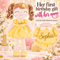 Load image into Gallery viewer, Gloveleya Personalized Curly Hair Princess Doll – 16-Inch Yellow - Gloveleya Official