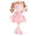 Cargar la imagen en la vista de la galería, Gloveleya Personalized Curly Hair Princess Plush Doll – 16-Inch Pink - Gloveleya Official