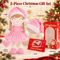 Load image into Gallery viewer, Gloveleya Pink Christmas Doll Gift Set – Light Skin – 5 Pieces - Gloveleya Official