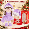 Load image into Gallery viewer, Gloveleya Purple Christmas Doll Gift Set – 5 Pieces - Gloveleya Official