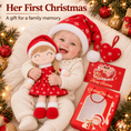 Load image into Gallery viewer, Gloveleya Red Christmas Doll Gift Set – Light Skin – 5 Pieces - Gloveleya Official