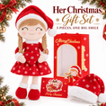 Load image into Gallery viewer, Gloveleya Red Christmas Doll Gift Set – Light Skin – 5 Pieces - Gloveleya Official