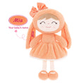 Load image into Gallery viewer, Personalization Gloveleya 12-inch Baby Girl Gifts Plush Bunny Doll Series Orange