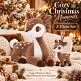 Load image into Gallery viewer, Lazada Christmas Deer Plush & Keychain Gift Set – Choose Your Color - Gloveleya Official