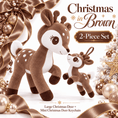Load image into Gallery viewer, Lazada Christmas Deer Plush & Keychain Gift Set – Choose Your Color - Gloveleya Official