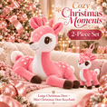Load image into Gallery viewer, Lazada Christmas Deer Plush & Keychain Gift Set – Choose Your Color - Gloveleya Official