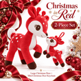Load image into Gallery viewer, Lazada Christmas Deer Plush & Keychain Gift Set – Choose Your Color - Gloveleya Official