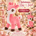 Load image into Gallery viewer, Lazada Christmas Deer Plush & Keychain Gift Set – Choose Your Color - Gloveleya Official