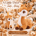 Load image into Gallery viewer, Lazada Christmas Deer Plush & Keychain Gift Set – Choose Your Color - Gloveleya Official