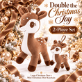 Load image into Gallery viewer, Lazada Christmas Deer Plush & Keychain Gift Set – Choose Your Color - Gloveleya Official