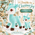 Load image into Gallery viewer, Lazada Christmas Deer Plush & Keychain Gift Set – Choose Your Color - Gloveleya Official