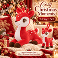 Load image into Gallery viewer, Lazada Christmas Deer Plush & Keychain Gift Set – Choose Your Color - Gloveleya Official