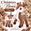 Load image into Gallery viewer, Lazada Christmas Deer Plush & Keychain Gift Set – Choose Your Color - Gloveleya Official