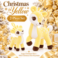 Load image into Gallery viewer, Lazada Christmas Deer Plush & Keychain Gift Set – Choose Your Color - Gloveleya Official