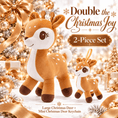 Load image into Gallery viewer, Lazada Christmas Deer Plush & Keychain Gift Set – Choose Your Color - Gloveleya Official
