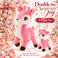 Load image into Gallery viewer, Lazada Christmas Deer Plush & Keychain Gift Set – Choose Your Color - Gloveleya Official
