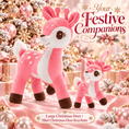 Load image into Gallery viewer, Lazada Christmas Deer Plush & Keychain Gift Set – Choose Your Color - Gloveleya Official