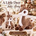 Load image into Gallery viewer, Lazada Dark Brown deer plush and mini keychain two-piece set — bag charm styling