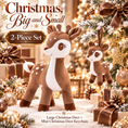 Load image into Gallery viewer, Lazada Dark Brown deer plush and mini keychain two-piece set — Christmas tree styling