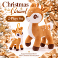 Bild in Galerie-Betrachter laden, Lazada Light Brown deer plush and mini keychain two-piece set — Christmas display