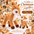 Bild in Galerie-Betrachter laden, Lazada Light Brown deer plush and mini keychain two-piece set — nose-to-nose pose