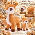Bild in Galerie-Betrachter laden, Lazada Light Brown deer plush and mini keychain two-piece set — product details