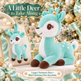 Load image into Gallery viewer, Lazada Mint Green deer plush and mini keychain two-piece set — bag charm styling