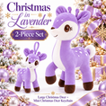 Load image into Gallery viewer, Lazada Purple deer plush and mini keychain two-piece set — Christmas display