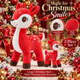Load image into Gallery viewer, Lazada Red deer plush and mini keychain two-piece set — product details