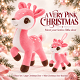 Load image into Gallery viewer, Lazada Pink Christmas Deer Plush & Keychain Gift Set – 2 Pieces - Gloveleya Official