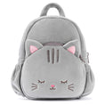 Charger l'image dans la visionneuse de la galerie, Lazadagifts 11 - inch Toddler Kids Backpack Plush Kitty Cat Pre - School Backpacks with Double Layers Storage Gray - Gloveleya Official