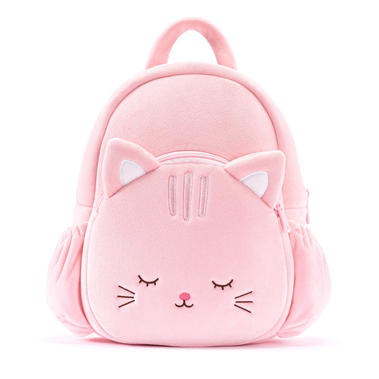 Lazadagifts 11 - inch Toddler Kids Backpack Plush Kitty Cat Pre - School Backpacks with Double Layers Storage Pink - Gloveleya Official