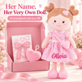 Load image into Gallery viewer, Onetoo 13-Inch Personalized Baby Shower Gift Set – Pink Heart Milly Doll - Gloveleya Official