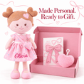 Load image into Gallery viewer, Onetoo 13-Inch Personalized Baby Shower Gift Set – Pink Heart Milly Doll - Gloveleya Official