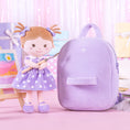 Load image into Gallery viewer, Onetoo 9 - inch Personalized Girl Backpacks Girls Gift Polka Dot Series Dolls Backpack Purple - Gloveleya Official