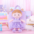 Load image into Gallery viewer, Onetoo 9 - inch Personalized Girl Backpacks Girls Gift Polka Dot Series Dolls Backpack Purple - Gloveleya Official