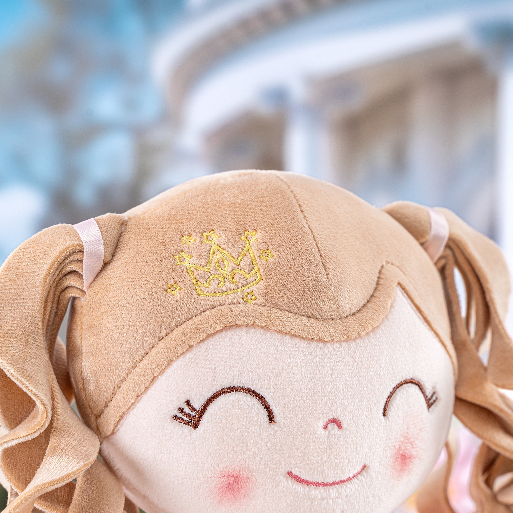 Pe Gloveleya 14 - inch Plush Girl Dolls Crown Princess Pink Baby Girl Gift - Gloveleya Official