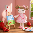 Load image into Gallery viewer, Personalized 16 - inch Gloveleya Strawberry Girl Plush doll Perfect 1st birthday gift - Gloveleya Official