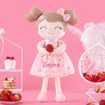 Load image into Gallery viewer, Personalized 16 - inch Gloveleya Strawberry Girl Plush doll Perfect 1st birthday gift - Gloveleya Official