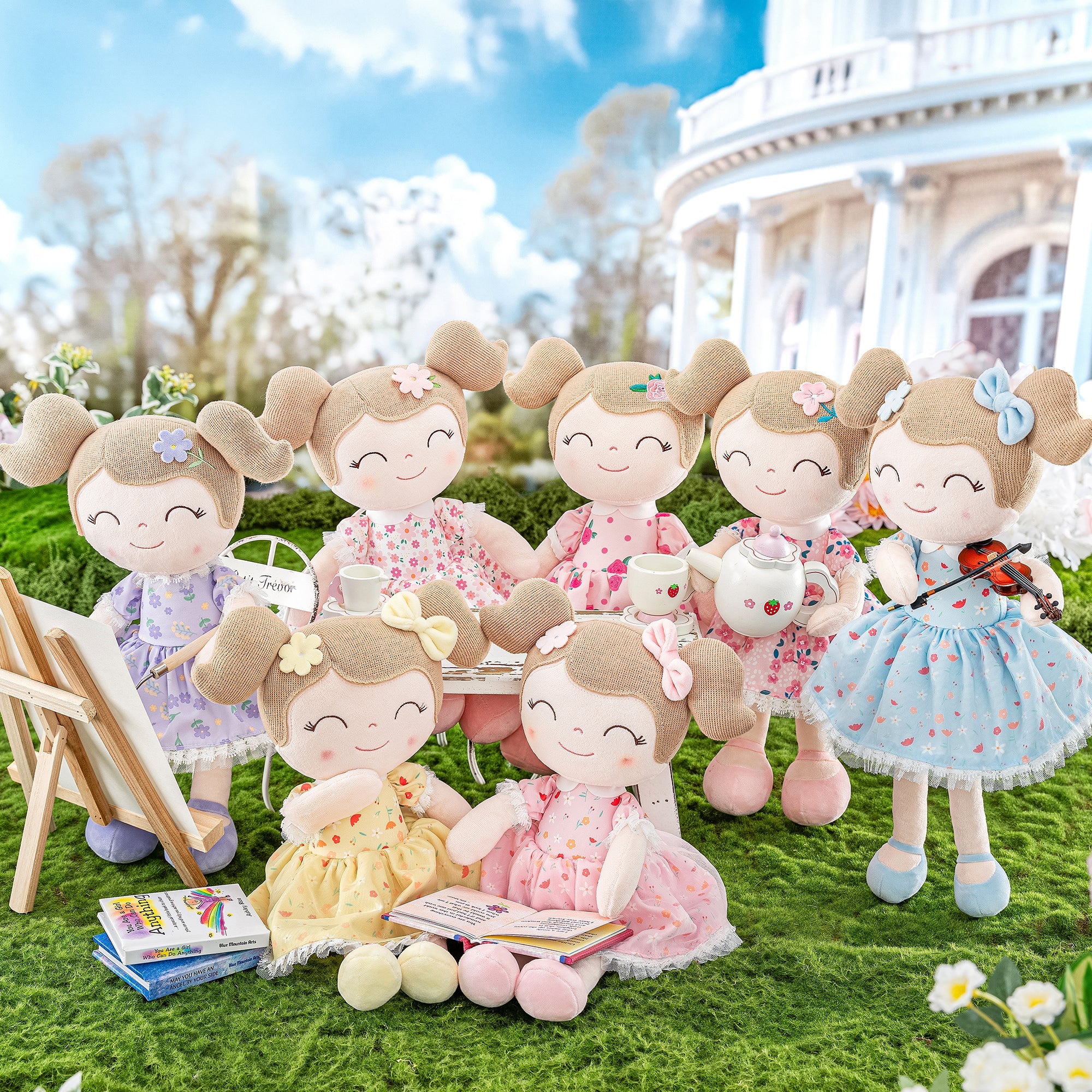 Personalized Gloveleya 16 - inch Baby Doll Girl Gift Garden Pink Flower Girls Dolls Pink - Gloveleya Official