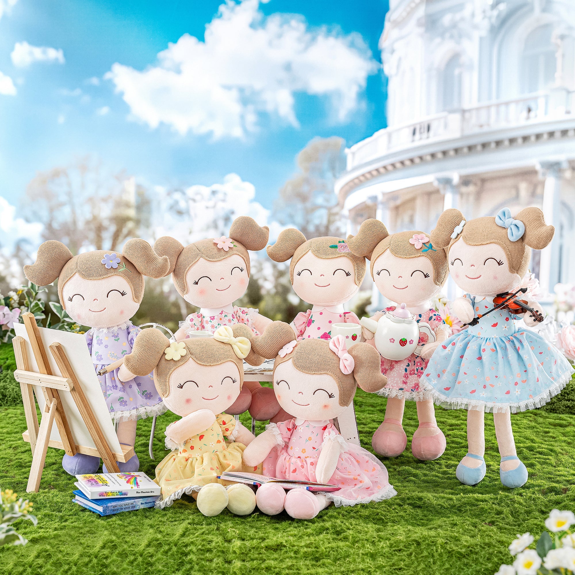 Personalized Gloveleya 16 - inch Baby Doll Girl Gift Garden Pink Flower Girls Dolls Pink - Gloveleya Official