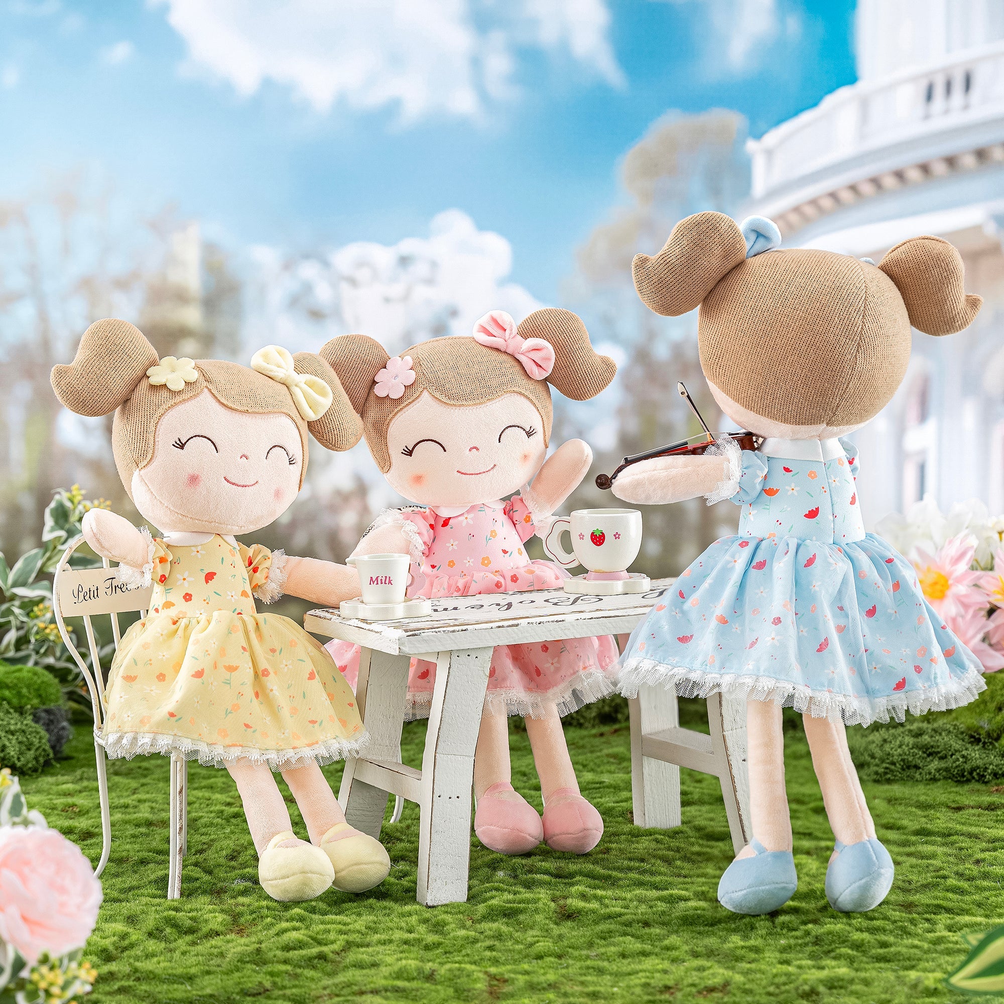 Personalized Gloveleya 16 - inch Baby Doll Girl Gift Garden Pink Flower Girls Dolls Pink - Gloveleya Official