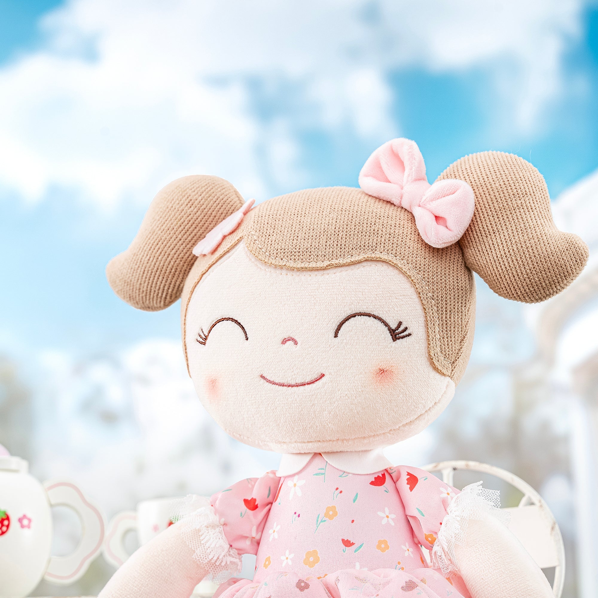 Personalized Gloveleya 16 - inch Baby Doll Girl Gift Garden Pink Flower Girls Dolls Pink - Gloveleya Official