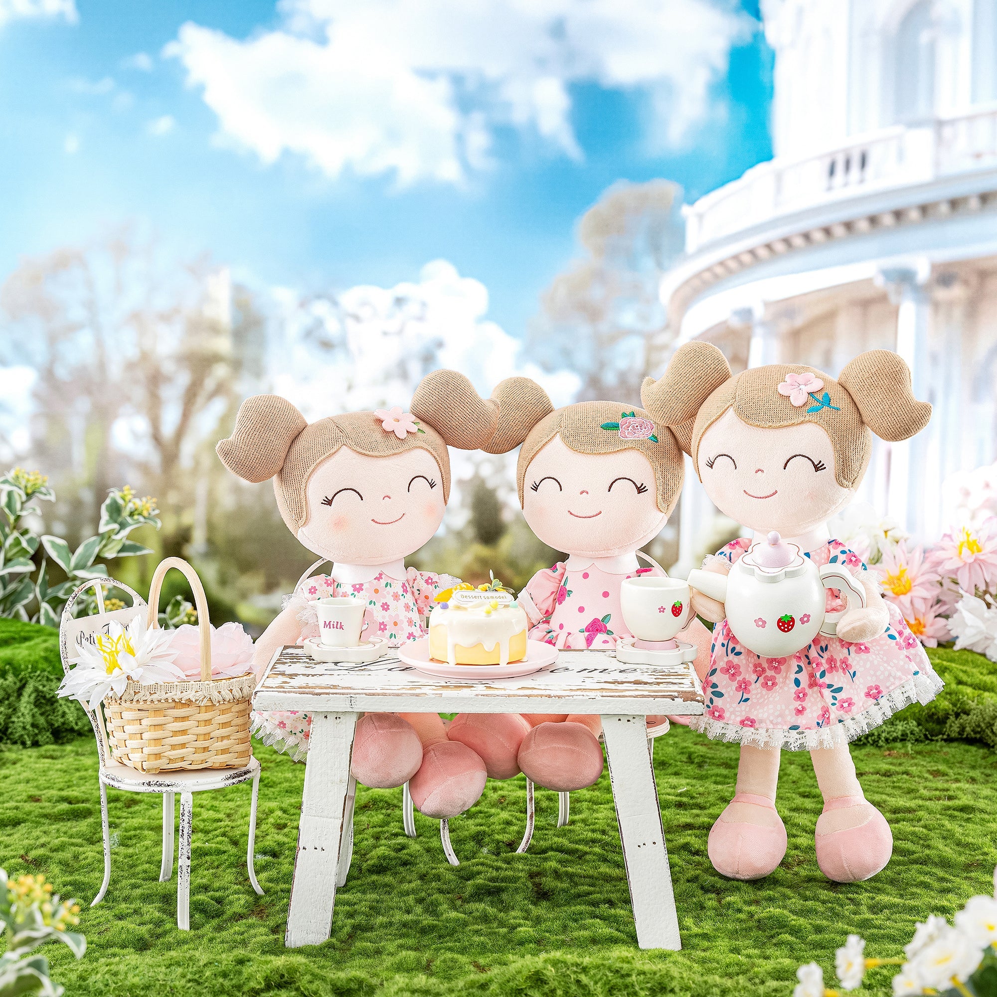 Personalized Gloveleya 16 - inch Baby Doll Girl Gift Garden Pink Flower Girls Dolls Pink - Gloveleya Official