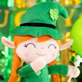 Load image into Gallery viewer, Personalized Gloveleya Saint Patrick's Day Blessings Gifts Plush Shamrock Elf Doll 16" Green - Gloveleya Official