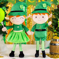 Load image into Gallery viewer, Personalized Gloveleya Saint Patrick's Day Blessings Gifts Plush Shamrock Elf Doll 16" Green - Gloveleya Official