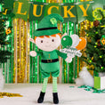 Carica l'immagine nel visualizzatore della galleria, Personalized Gloveleya Saint Patrick's Day Blessings Gifts Plush Shamrock Elf Doll 16" Green Boy - Gloveleya Official