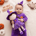 Load image into Gallery viewer, Personalized Purple Witch Girl Doll – 16-Inch Halloween Gift for Girls - Gloveleya Official
