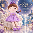 Carica l'immagine nel visualizzatore della galleria, Scorpio Zodiac Doll Gift Set – 17-Inch Birthday Gift for Girls - Gloveleya Official