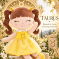 Load image into Gallery viewer, Taurus Zodiac Doll Gift Set – 17-Inch Birthday Gift for Girls - Gloveleya Official